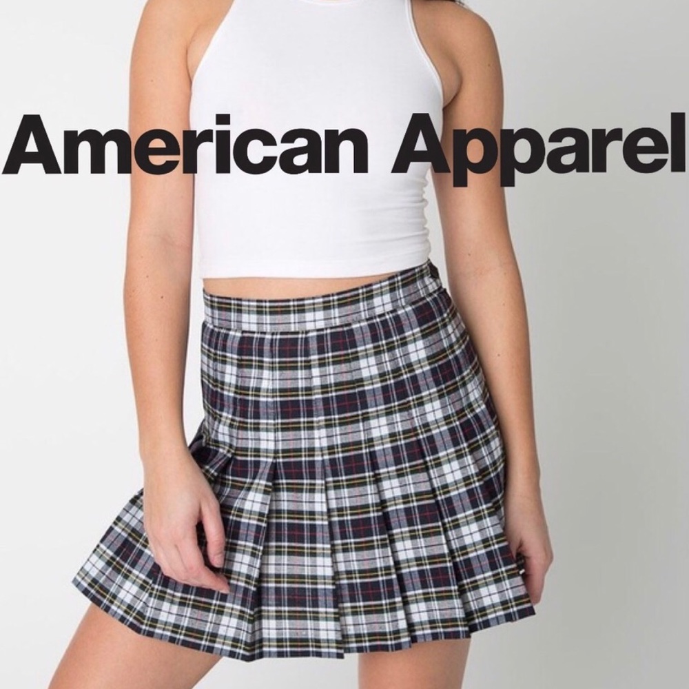 American Apparel Plaid Tennis Skirt